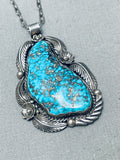 Important Mary Velasquez Vintage Native American Navajo Turquoise Sterling Silver Necklace-Nativo Arts