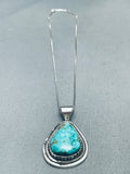Gorgeous Vintage Native American Navajo Turquoise Sterling Silver Necklace-Nativo Arts