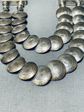 Top Shelf!!! Vintage Native American Navajo Sterling Silver Bead Double Strand Necklace-Nativo Arts
