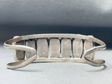 One Of The Best Vintage Native American Navajo Lapis Sterling Silver Bracelet-Nativo Arts