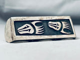 Extremely Rare Triple Finger Vintage Navajo Sterling Silver Ring-Nativo Arts