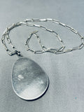 Impressive Vintage Native American Navajo Morenci Turquoise Sterling Silver Necklace-Nativo Arts