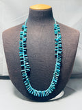 Tears Of Joy!!! Vintage Native American Navajo Turquoise Sterling Silver Necklace-Nativo Arts