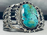 Boyd Astem Vintage Native American Navajo Domed Turquoise Sterling Silver Bracelet-Nativo Arts