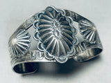 One Of The Earliest Concho Vintage Native American Navajo Sterling Silver Bracelet-Nativo Arts