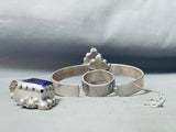 One Of The Best Vintage Native American Navajo Sterling Silver Amethyst Bracelet Necklace Set