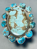 236 Grams!!!!! Native American Navajo Turquoise Sterling Silver Bracelet-Nativo Arts