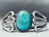 Butterfly Flanks Vintage Native American Navajo Turquoise Sterling Silver Bracelet-Nativo Arts