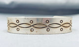 Signed Vintage Native American Hopi Sterling Silver Bracelet-Nativo Arts