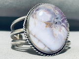 Purple Dream Agate!! Rare Vintage Native American Navajo Sterling Silver Bracelet Old-Nativo Arts