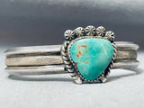 Rare Vintage Native American Hopi Green/turquoise Sterling Silver Bracelet-Nativo Arts
