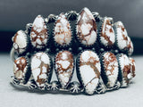 One Of The Best Ever Vintage Native American Navajo Wildhorse Agate Sterling Silver Bracelet-Nativo Arts