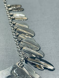 One Of The Most Unique Vintage Native American Navajo Sterling Silver Necklace-Nativo Arts