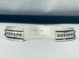 Beautiful Native American Navajo Golden Hill Turquoise Sterling Silver Signed Bracelet-Nativo Arts