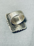 One Of The Best Vintage Native American Navajo Midnight Lapis Sterling Silver Ring-Nativo Arts