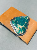 John Platero Huge Vintage Native American Navajo Green Turquoise Sterling Silver Ketoh Bracelet-Nativo Arts