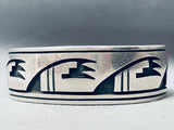 One Of The Best Vintage Hopi Wave Sterling Silver Bracelet-Nativo Arts