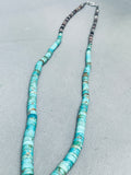 Very Unique Teardrop Turquoise Vintage Native American Navajo Heishi Necklace Old-Nativo Arts