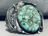 Edison Dixon Best Carico Lake Turquoise Vintage Native American Navajo Sterling Silver Bracelet-Nativo Arts