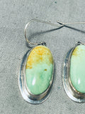 Pretty Native American Navajo Royston Turquoise Sterling Silver Dangle Earrings-Nativo Arts