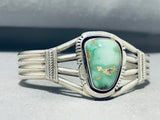 Amazing Vintage Signed Native American Navajo Damale Turquoise Sterling Silver Bracelet-Nativo Arts