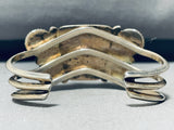 So Unique Vintage Native American Navajo Turquoise Gaspeite Sterling Silver Bracelet-Nativo Arts