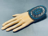 One Of The Best Vintage Native American Navajo Turquoise Sterling Silver Cluster Bracelet-Nativo Arts