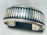 Signed Native American Navajo Sterling Silver Bracelet-Nativo Arts