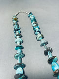 One Of The Most Unique Ever Vintage Native American Navajo Turquoise Sterling Silver Necklace-Nativo Arts