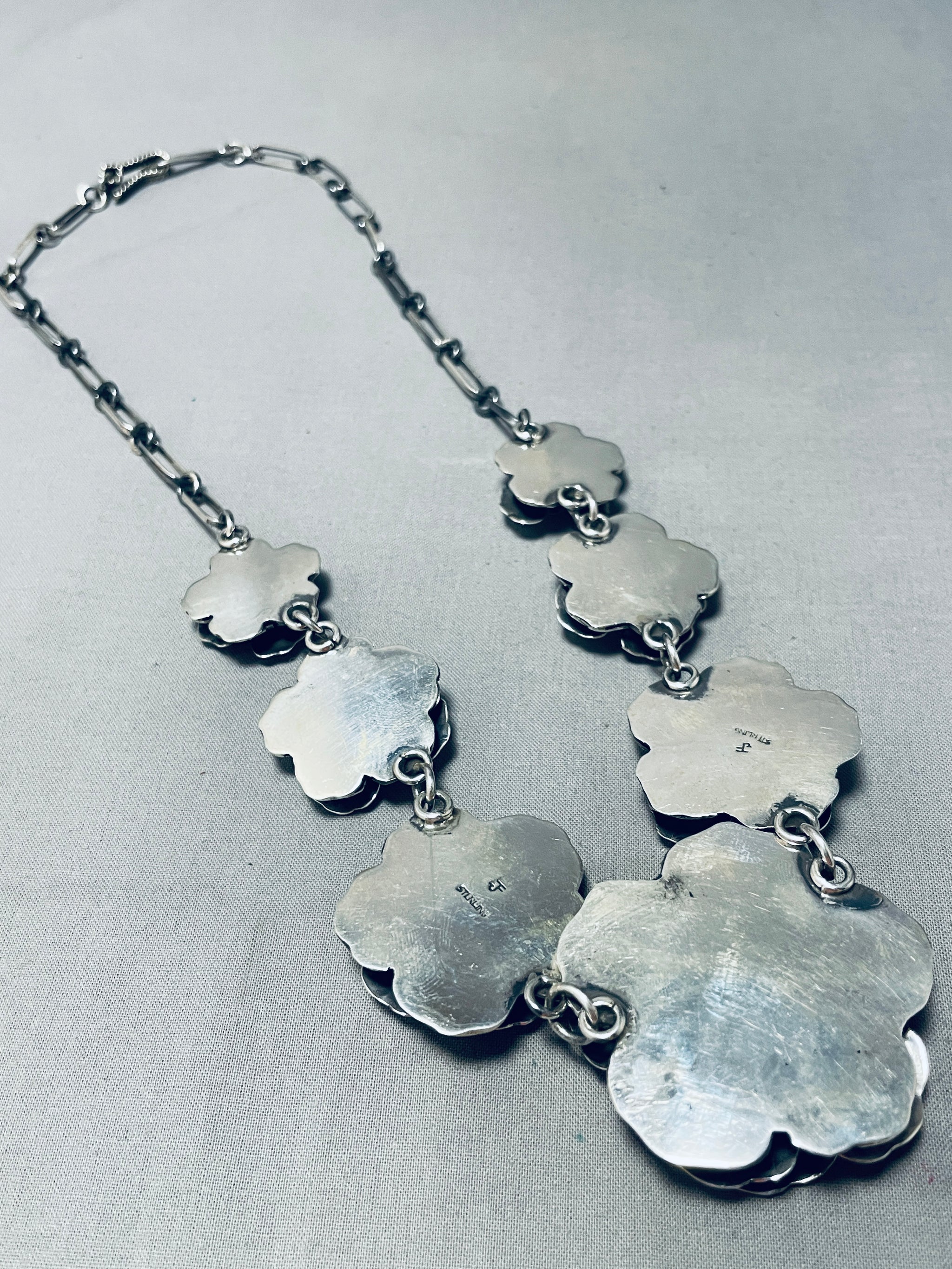 The Most Detailed Federico Jimenez Sterling Silver Flower Necklace