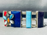 The Coolest Vintage Native American Navajo Butterfly Turquoise Sterling Silver Bracelet-Nativo Arts
