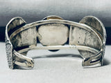 The Most Unique Vintage Native American Navajo Bearpaw Turquoise Sterling Silver Bracelet-Nativo Arts
