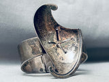 One Of The Best Vintage Navajo Sterling Silver Clasp Bracelet-Nativo Arts