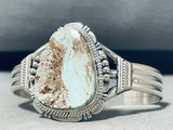 Noteworthy Native American Navajo Dry Creek Turquoise Sterling Silver Signed Bracelet-Nativo Arts