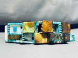 The Most Detailed Pueblo Turquoise Sterling Silver Braqcelet-Nativo Arts