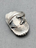 Signed Vintage Native American Navajo Old Kingman Turquoise Sterling Silver Ring Old-Nativo Arts