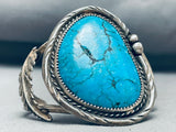 Into The Deep Blue Vintage Native American Navajo Turquoise Sterling Silver Bracelet-Nativo Arts
