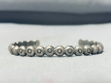 One Of The Most Unique Bead Vintage Native American Navajo Sterling Silver Bead Bracelet-Nativo Arts
