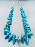 Blue Gem Beauty Vintage Navajo Turquoise Heishi Necklace Old-Nativo Arts
