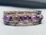 Gorgeous Vintage Navajo Purple Amethyst Sterling Silver Bracelet-Nativo Arts