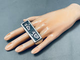 Extremely Rare Triple Finger Vintage Navajo Sterling Silver Ring-Nativo Arts