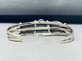 Awesome Vintage Native American Navajo 3 Carico Lake Turquoise Sterling Silver Bracelet-Nativo Arts