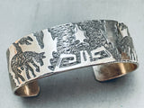 One Of The Most Detailed Vintage Native American Navajo Geometirc Sterling Silver Bracelet-Nativo Arts