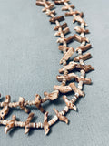 Marvelous Vintage Native American Zuni Brown Bird Sterling Silver Fetish Necklace-Nativo Arts