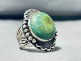 Best Vintage Native American Navajo Carico Lake Turquoise Sterling Silver Ring-Nativo Arts