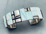 Juan Willie Opal Inlay Vintage Native American Navajo Sterling Silver Bracelet-Nativo Arts