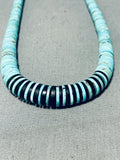 Native American Gorgy!! Vintage Santo Domingo Turquoise Sterling Silver Necklace-Nativo Arts