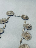 One Of The Most Unique Vintage Native American Navajo Sterling Silver Flower Necklace Old-Nativo Arts
