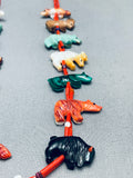 Important Andres Quandelacy Vintage Native American Zuni Fetish Sterling Silver Necklace-Nativo Arts