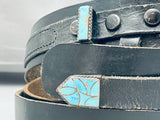 Superior Vintage Native American Navajo Turquoise Inlay Sterling Silver Belt-Nativo Arts